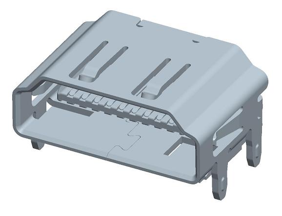 HDMI A TYPE SMT，HDMI插口19P 無耳無柱/19腳HDMI插孔 HDMI-A-5主圖