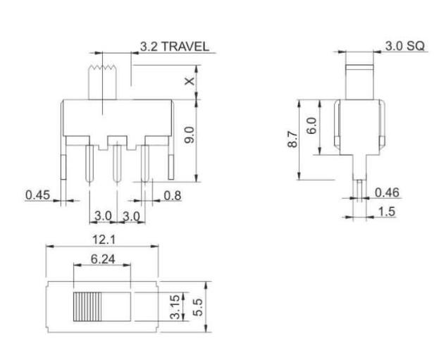 SS-12F44(1p1t)撥動(dòng)開(kāi)關(guān)圖紙